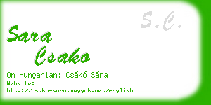 sara csako business card
