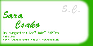 sara csako business card